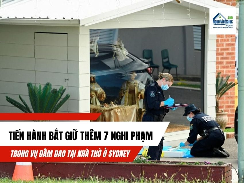 Bắt thêm 7 nghi phạm trong vụ đâm dao nhà thờ Sydney