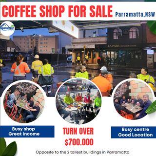 Coffee shop for sale located in the busy center of Parramatta are