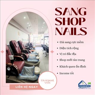 Sang shop nails mới tân trang, income tốt, vùng Liverpool, NSW