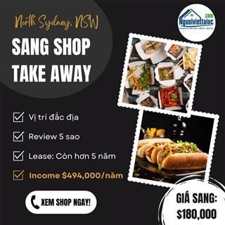 Sang shop take away ngay station, income tốt vùng North Sydney
