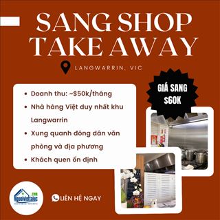 Sang shop take away Việt duy nhất khu shopping ở Langwarrin, VIC