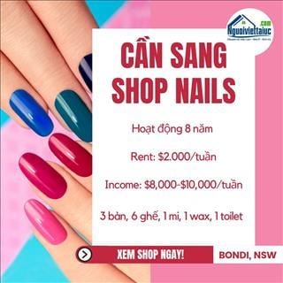 Sang shop nails thu nhập cao ngay trung tâm Bondi Beach