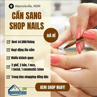 Sang lại shop nails giá rẻ, thu nhập ổn định vùng Marrickville