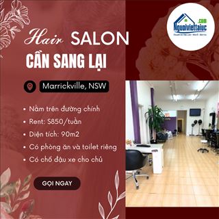 Hair salon vùng Marrickville, NSW cần sang lại giá cực rẻ