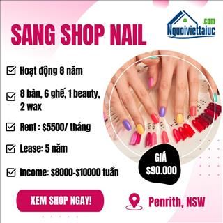 Sang shop nail rent rẻ vùng Penrith, NSW, income tốt