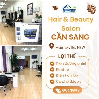 Hair & beauty salon vùng Marrickville, NSW cần sang lại giá rẻ
