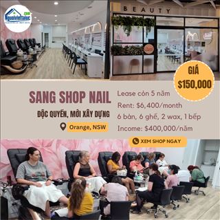 Sang shop nail mới xây, khách rất đông vùng Orange NSW