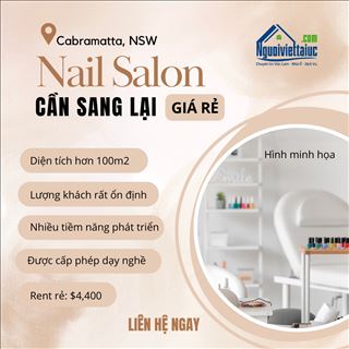 Sang tiệm nail có thu nhập ổn định vùng Cabramatta, rent rẻ