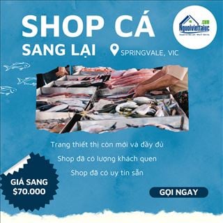 Sang lại shop cá còn rất mới ngay trung tâm Springvale, Vic