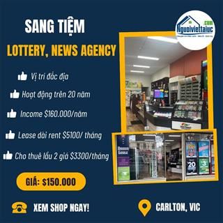 Sang lại tiệm Lottery, Tobacco, News agency vùng Carlton, Vic