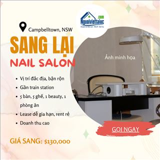 Cần sang lại shop nails bận rộn, vùng Campbelltown, NSW
