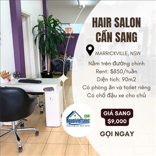 Hair salon vùng Marrickville, NSW cần sang lại giá cực rẻ