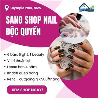 Sang lại tiệm nail độc quyền trong shopping vùng Olympic Park