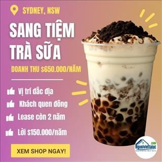 Sang tiệm trà sữa lợi nhuận cao trong shopping vùng Sydney