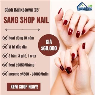Sang shop nail rent rẻ, cách Bankstown, NSW 25 phút lái xe