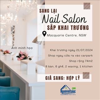 Sang shop nail franchise sắp khai trương trong Macquarie Centre