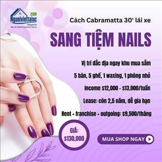Sang lại tiệm nail đông khách, cách Cabramatta chỉ 30' lái xe