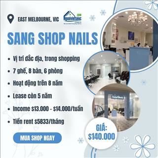 Sang lại shop nail rent rẻ trong shoping vùng Melbourne