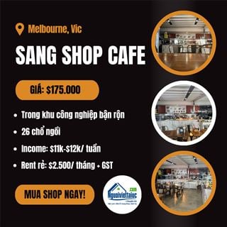 Sang quán cà phê kinh doanh đang rất tốt, rent rẻ Melbourne