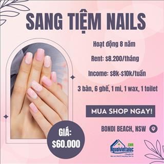 Sang shop nails thu nhập cao ngay trung tâm Bondi Beach