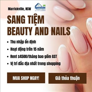 Sang lại tiệm nail mới tân trang, ít cạnh tranh vùng Marrickville