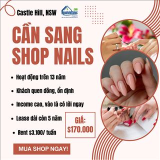 Cần sang shop nail trong shopping centre gần Castle Hill NSW