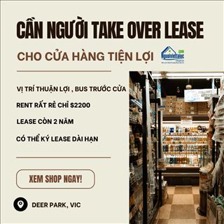 Tìm người take over lease cho tiệm vùng Deer Park, rent rất rẻ