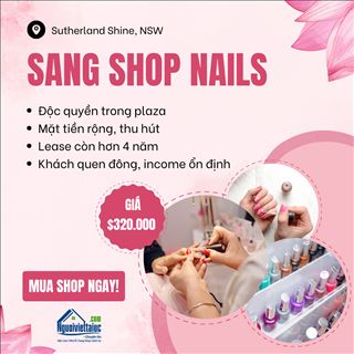 Sydney: Sang lại shop nail độc quyền trong plaza, income ổn định