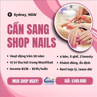 Sang lại tiệm nails rent rẻ trong Westfield cách Cabramatta 40'