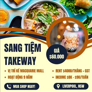 Sang lại tiệm takeaway có thu nhập tốt, rent rẻ vùng Liverpool