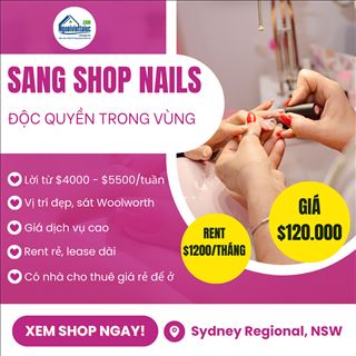 Sang shop nails độc quyền, đã có income rất ổn định