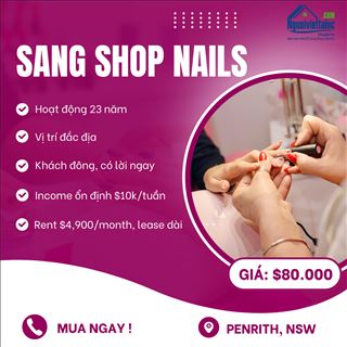 Sang tiệm nails rent rẻ, vào làm có lời ngay vùng Penrith, NSW
