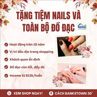 Tặng lại tiệm nail có sẵn thu nhập và để lại toàn bộ đồ đạc