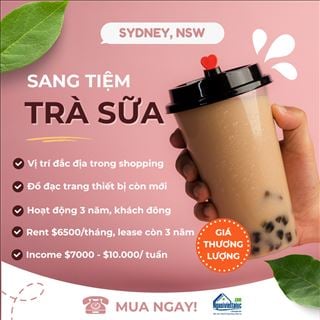 Sang tiệm trà sữa lợi vị trí đặc địa trong shopping, rent hợp lý