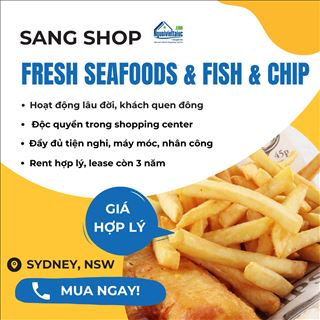 Sang shop Fresh Seafoods & Fish & Chip income ổn định vùng Sydney