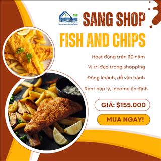 Sang lại tiệm fish & chip đông khách, rent rẻ vùng Blacktown, NSW