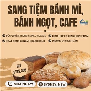 Sang tiệm bánh mì, bánh ngọt, cà phê độc quyền, không cạnh tranh